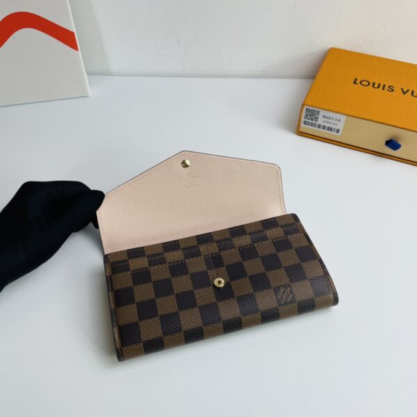 Louis Vuitton Damier Ebene canvas Sarah Envelope Wallet - Skin - Image 3