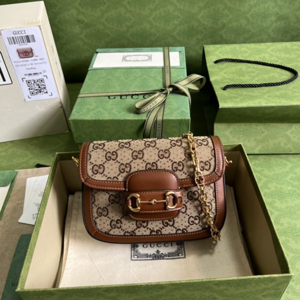 Gucci Denim Dionysus Leather Mini Bag - Brown