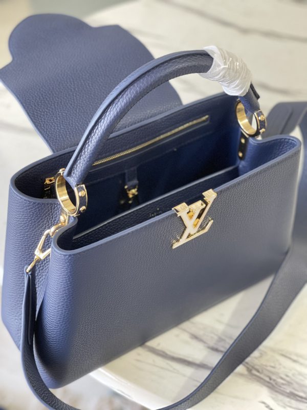 Louis Vuitton Capucines Medium Handbag - Blue - Image 3