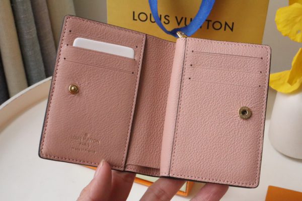 Louis Vuitton's Signature Monogram Motif Cléa Wallet - Pink - Image 3