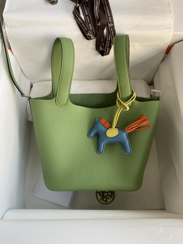 Hermes Vegetable Basket Picotin - Avocado Green Gold - Image 2