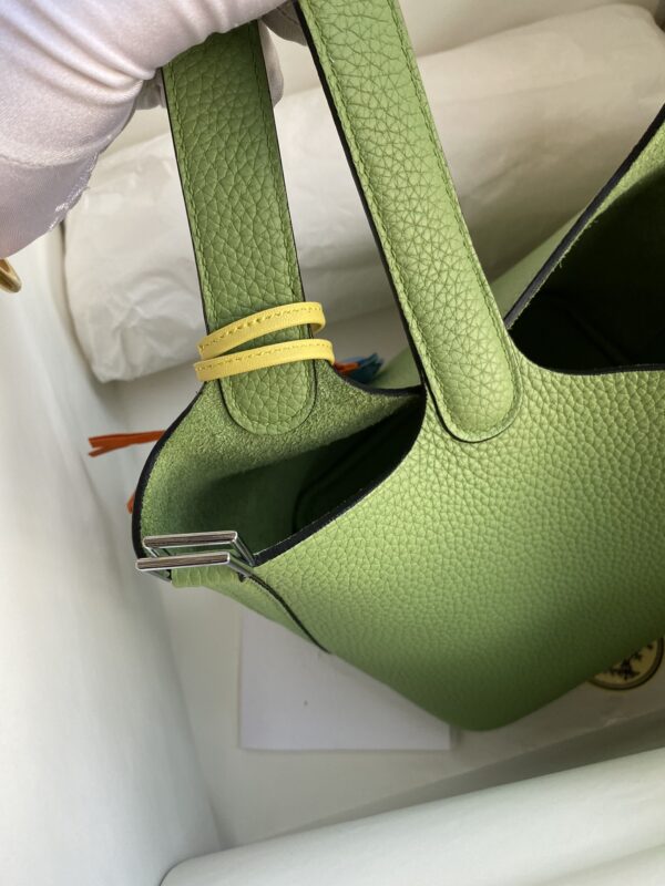 Hermes Vegetable Basket Picotin - Avocado Green Gold - Image 4