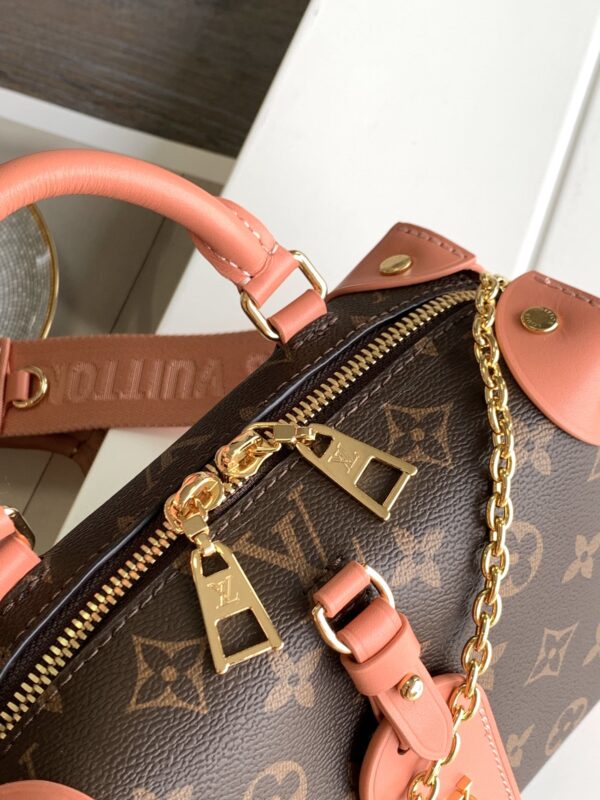 Louis Vuitton Petite Malle Souple Handbag - Peach - Image 4