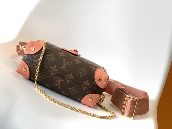 Louis Vuitton Petite Malle Souple Handbag - Peach - Image 5