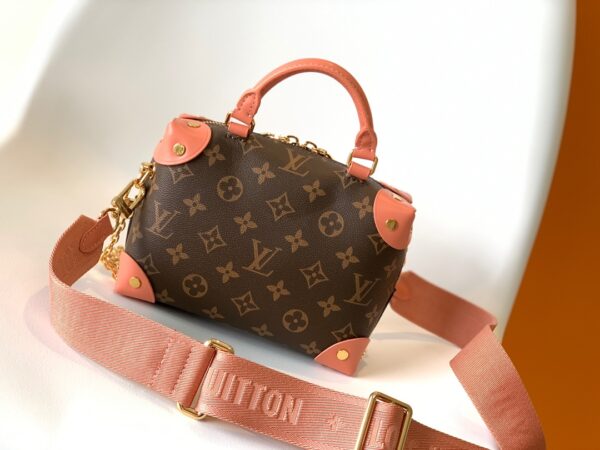 Louis Vuitton Petite Malle Souple Handbag - Peach - Image 3