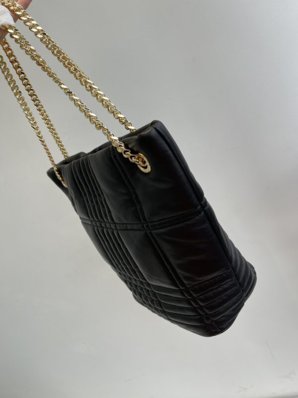 Burberry Quilted Lola Bucket Bag - Black - Image 5