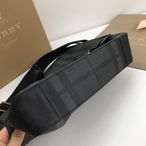 Burberry Mellow London Check Bag - Black - Image 4