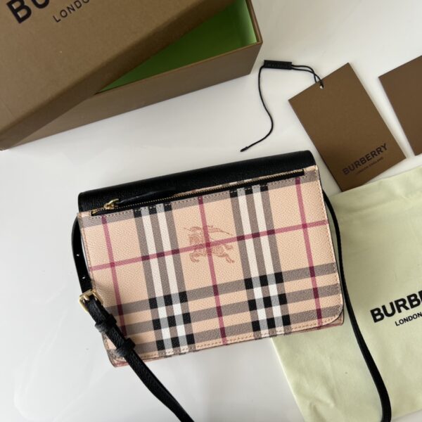 Burberry Haymarket Plaid Crossbody Bag - Image 5