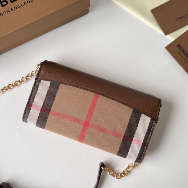 Burberry Horseferry Plaid Chain Wallet - Brown - Image 2