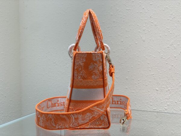 Dior Lady D-Lite Bag - Orange - Image 4