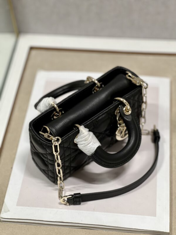 Dior Mini Horizontal Diana Bag - Black - Image 3