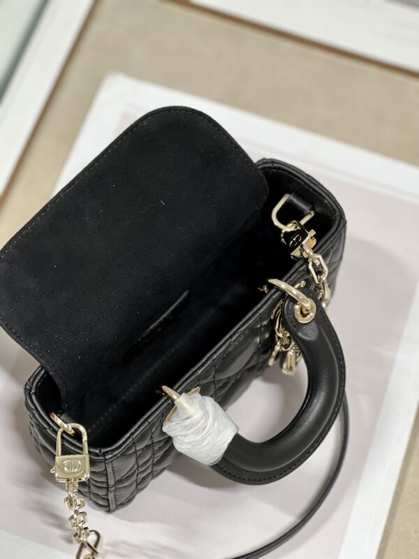 Dior Mini Horizontal Diana Bag - Black - Image 2