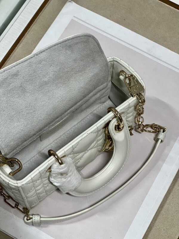 Dior Mini Horizontal Diana Bag - White - Image 4