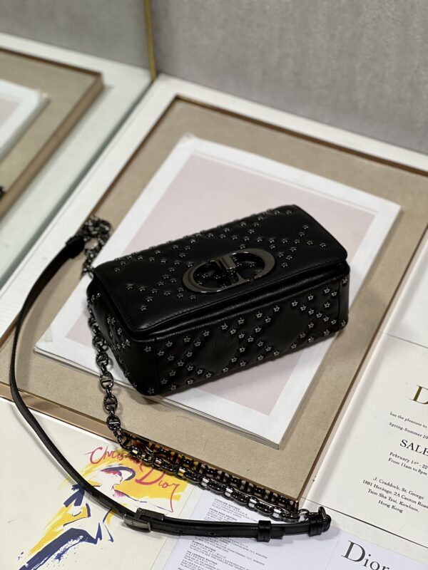 Dior Small Caro Handbag - Pentagonal Star Black Gun Buckle - Image 4