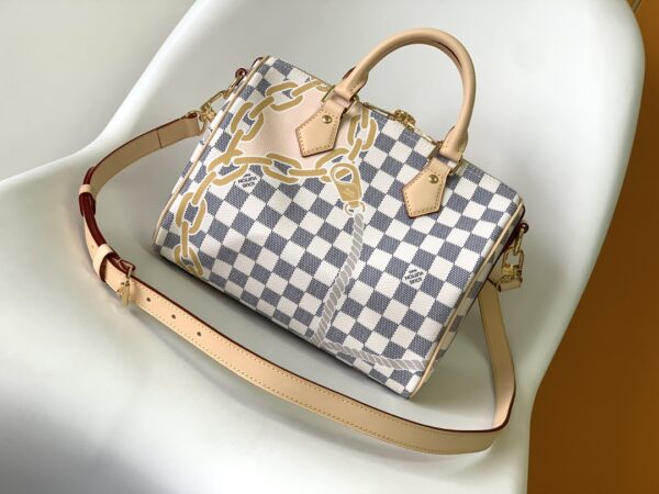 Louis Vuitton Speedy BANDOULIÈRE 25 Handbag - White/Pink - Image 4