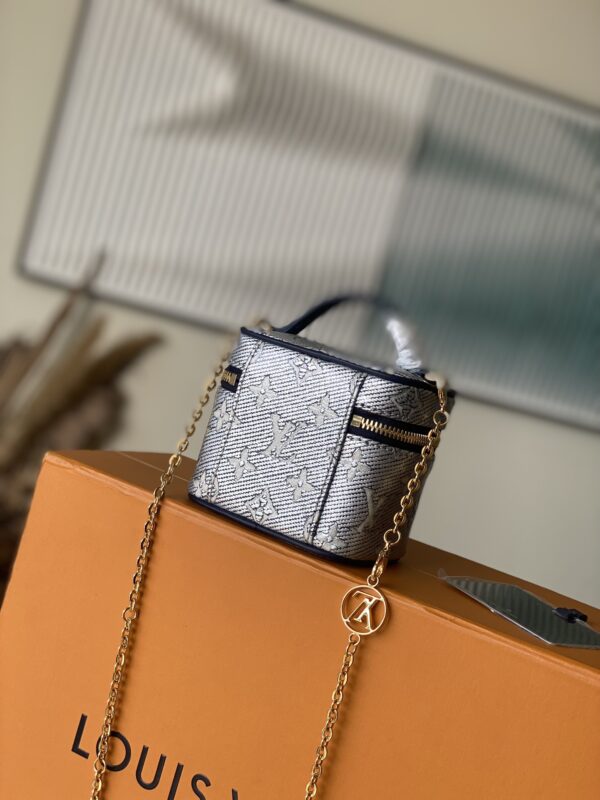 Louis Vuitton Micro Vanity Handbag - Silver - Image 4