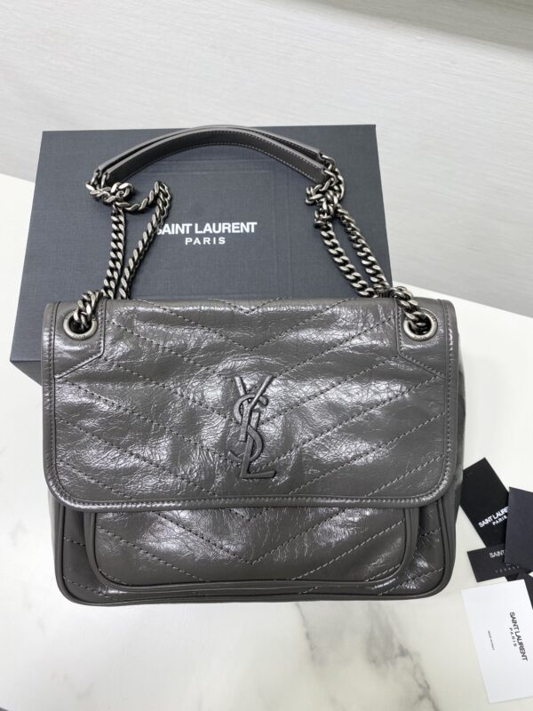 YSL Saint Laurent's Niki's Medium Handbag - Dark Gray - Image 4