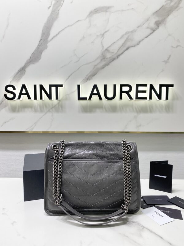 YSL Saint Laurent's Niki's Medium Handbag - Dark Gray - Image 5