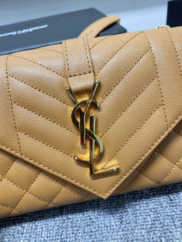 YSL Small Envelope Bag - Orange - Image 3