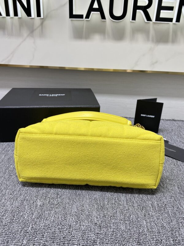 YSL Lou Lou's Large Canvas Cloud Bag - Yellow - Image 2