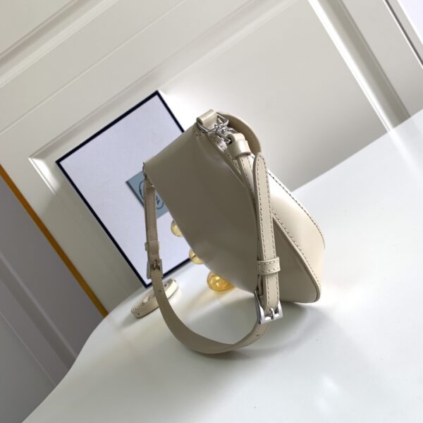 Prada Mini Flap Armpit Bag - Cream - Image 5