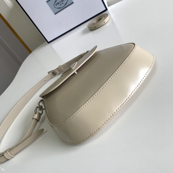 Prada Mini Flap Armpit Bag - Cream - Image 4