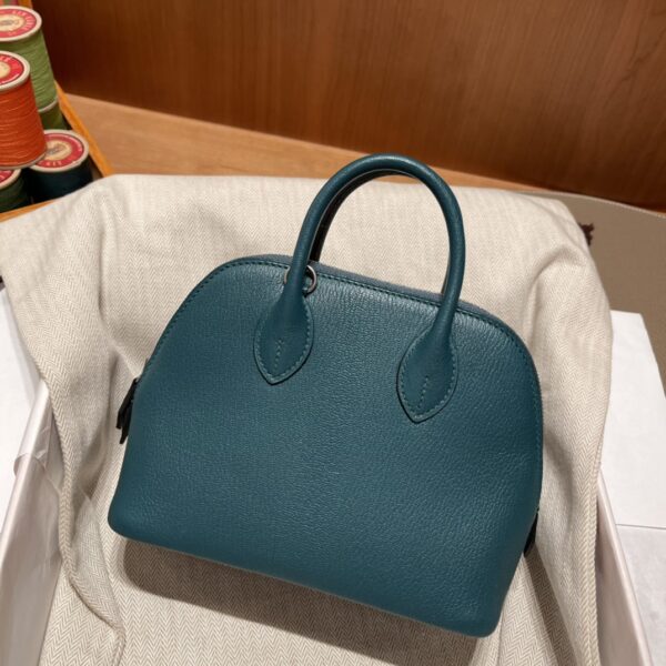 Hermes Mini Bolide Cute Little Shell Bag - Bosphorus Green Vert Bosphore - Image 4