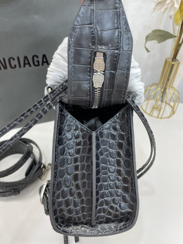 Balenciaga Neo Classic Mini Crocodile Handbag - Gray - Image 2