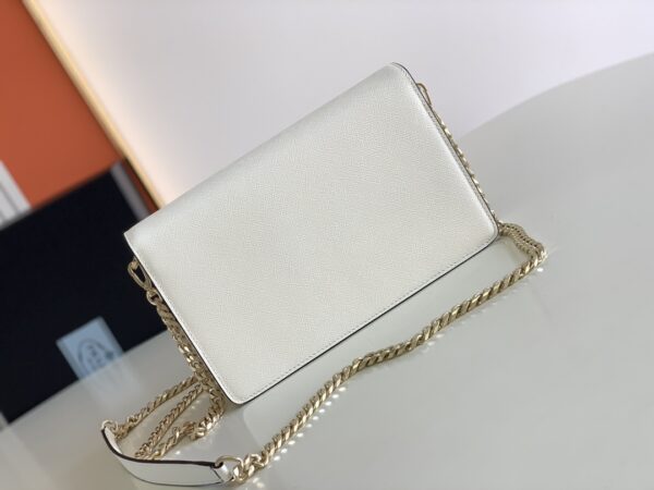 Prada Flap Shoulder Bag - White - Image 4