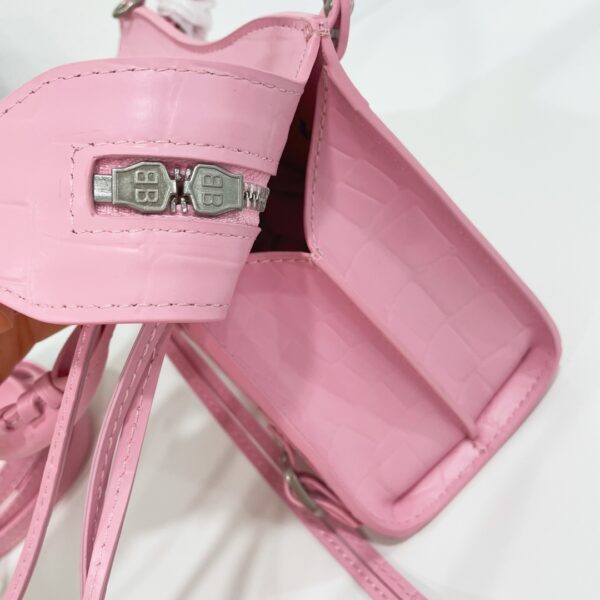 Balenciaga Neo Classic Mini Crocodile Handbag - Pink - Image 3