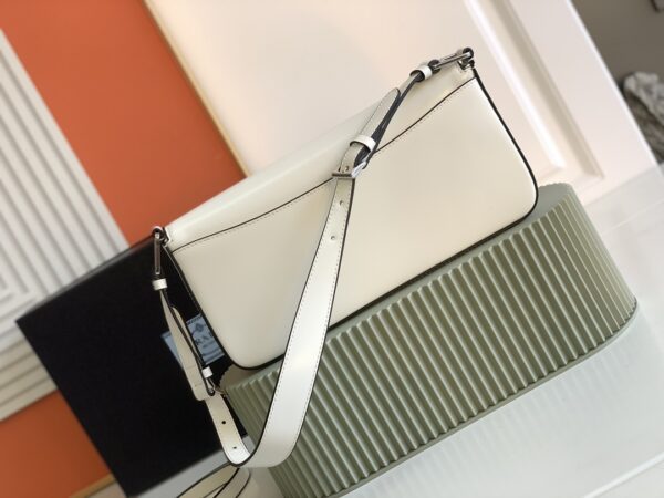 Prada Flip-Top Shoulder Bag - White - Image 3