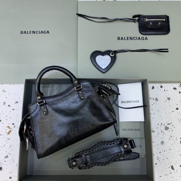 Balenciaga Neo Cagole Motorcycle Bag - Black - Image 5