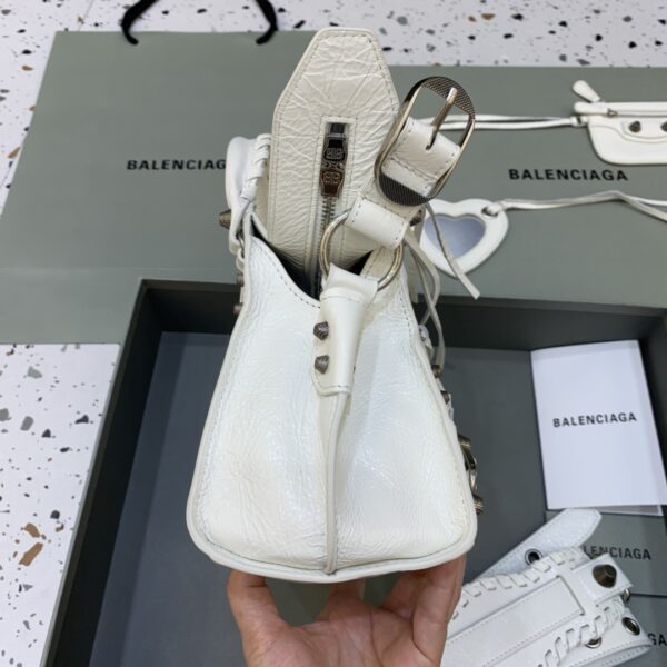 Balenciaga Neo Cagole Motorcycle Bag - White - Image 4