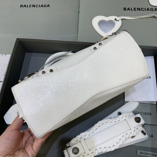 Balenciaga Neo Cagole Motorcycle Bag - White - Image 3