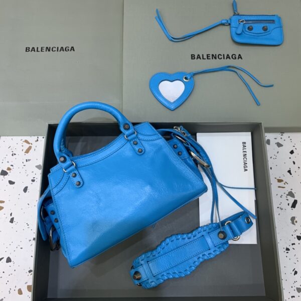 Balenciaga Neo Cagole Motorcycle Bag - Blue - Image 5