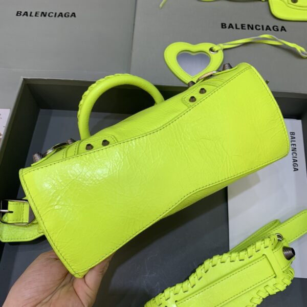 Balenciaga Neo Cagole Motorcycle Bag - Lime - Image 3