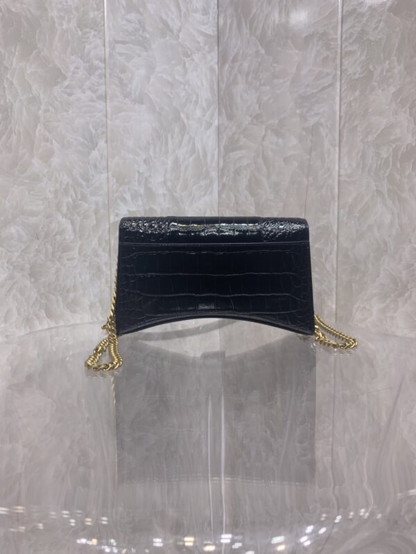 Balenciaga Hourglass Chain Bag - Black (Golden Buckle) - Image 5