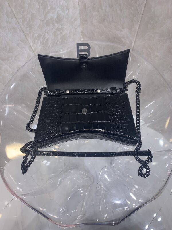 Balenciaga Hourglass Chain Bag - Black - Image 3