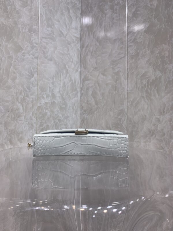 Balenciaga Hourglass Chain Bag - White (Golden Buckle) - Image 4