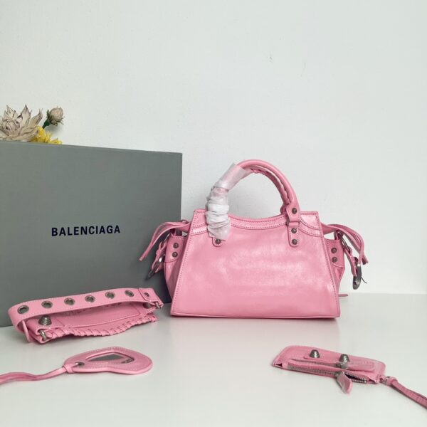 Balenciaga Neo Cagole Explosive Motorbike Bag - Pink - Image 5