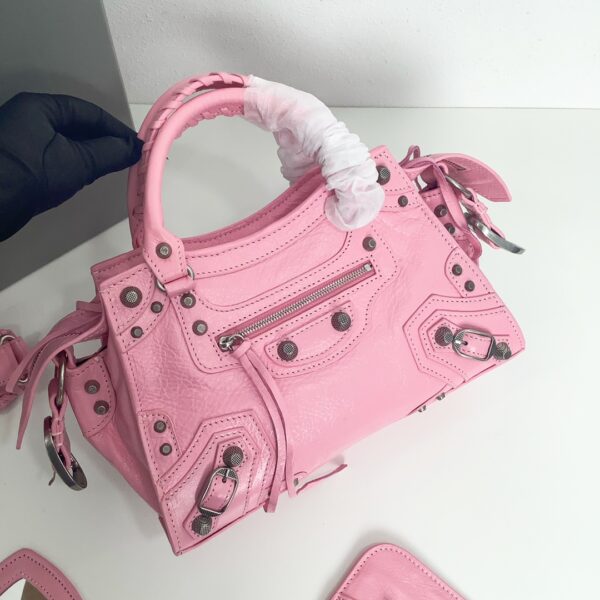 Balenciaga Neo Cagole Explosive Motorbike Bag - Pink - Image 3