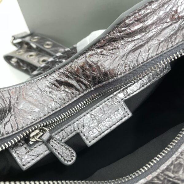 Balenciaga Neo Cagole Explosive Motorbike Bag - Silver - Image 2