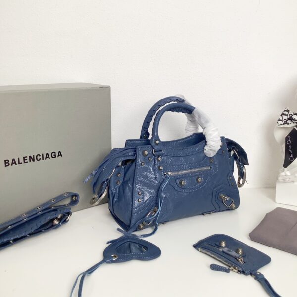 Balenciaga Neo Cagole Explosive Motorbike Bag - Dark Blue - Image 5