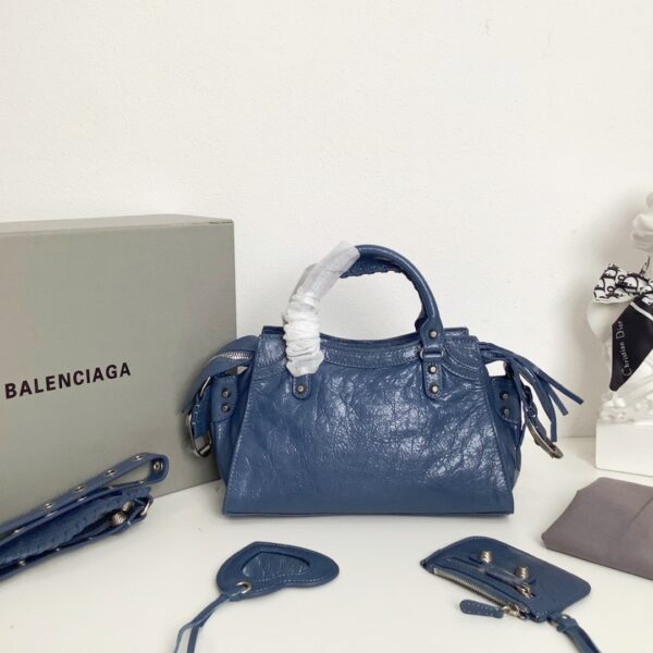 Balenciaga Neo Cagole Explosive Motorbike Bag - Dark Blue - Image 2