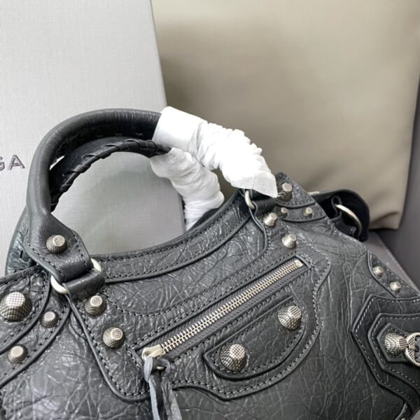 Balenciaga Neo Cagole Explosive Motorbike Bag - Gray - Image 3