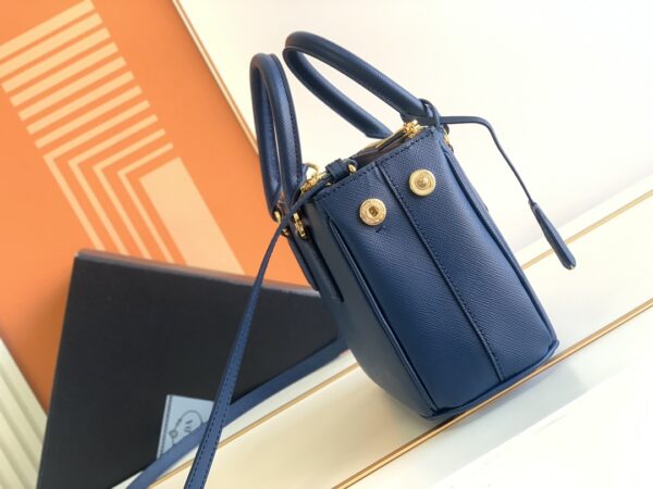 Prada Galleria Mini Killer Handbag - Dark Blue - Image 5