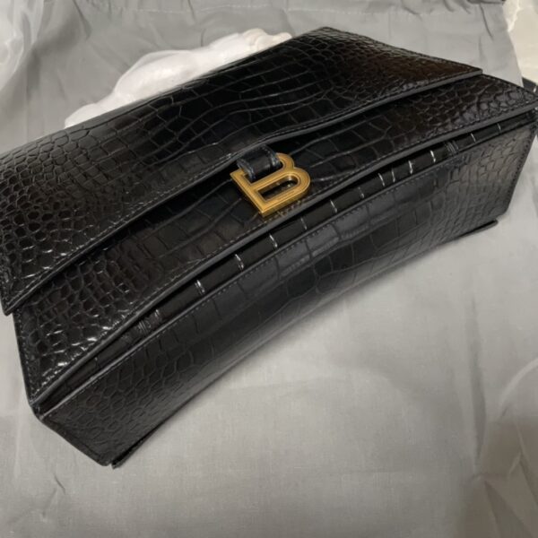 Balenciaga Medium Crush Bag - Black/Gold - Image 4