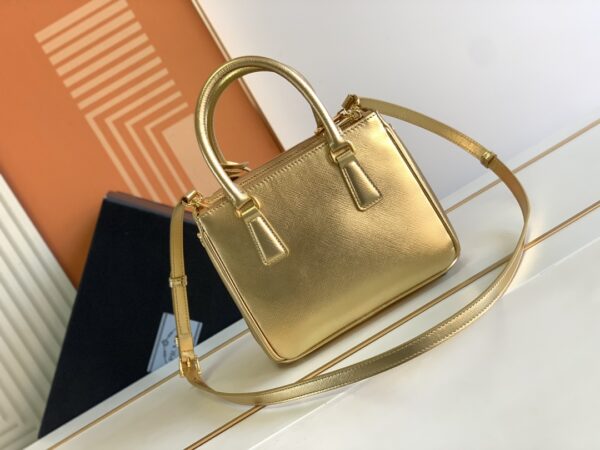 Prada Galleria Mini Killer Handbag - Gold - Image 4