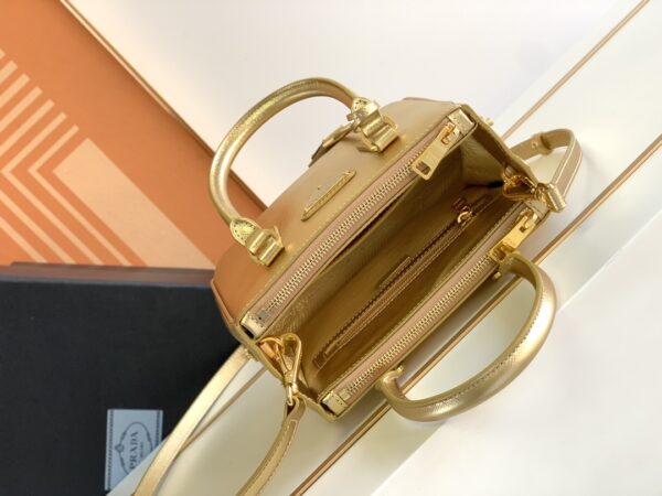 Prada Galleria Mini Killer Handbag - Gold - Image 2