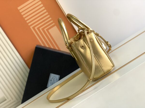 Prada Galleria Mini Killer Handbag - Gold - Image 5